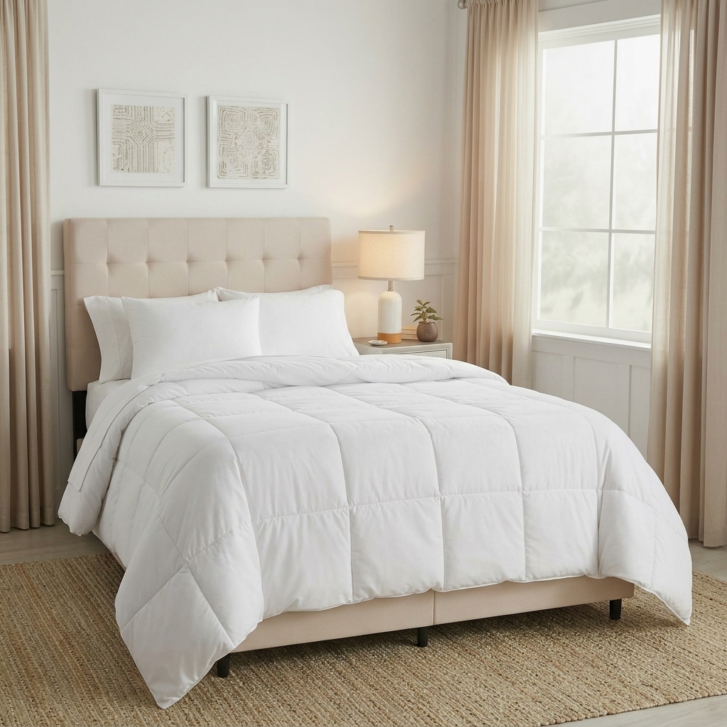 Duvet and bedding in a bedroom